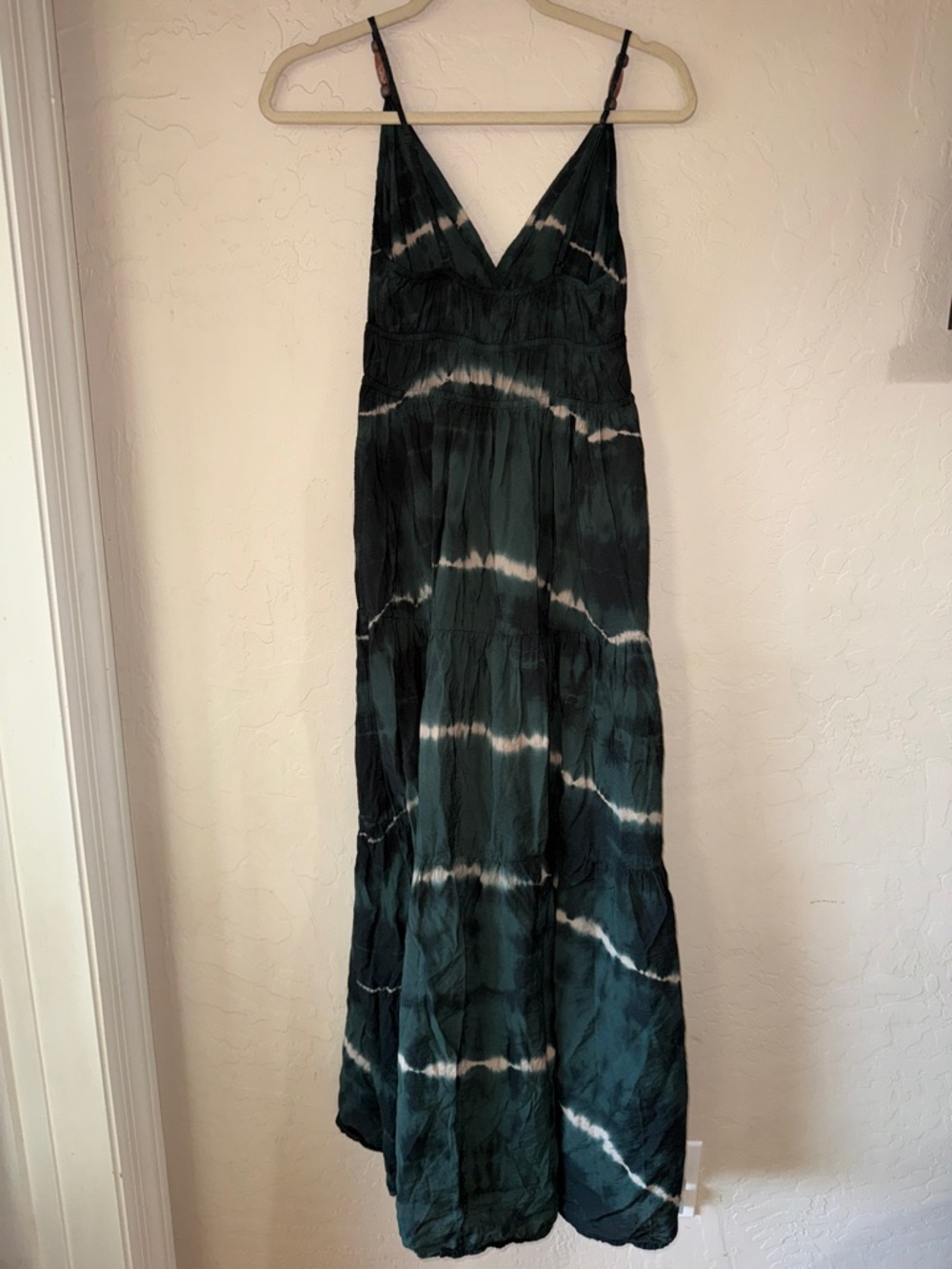 YFB green dip dye tie dye maxi dress with pockets size xs - Picture 8 of 9